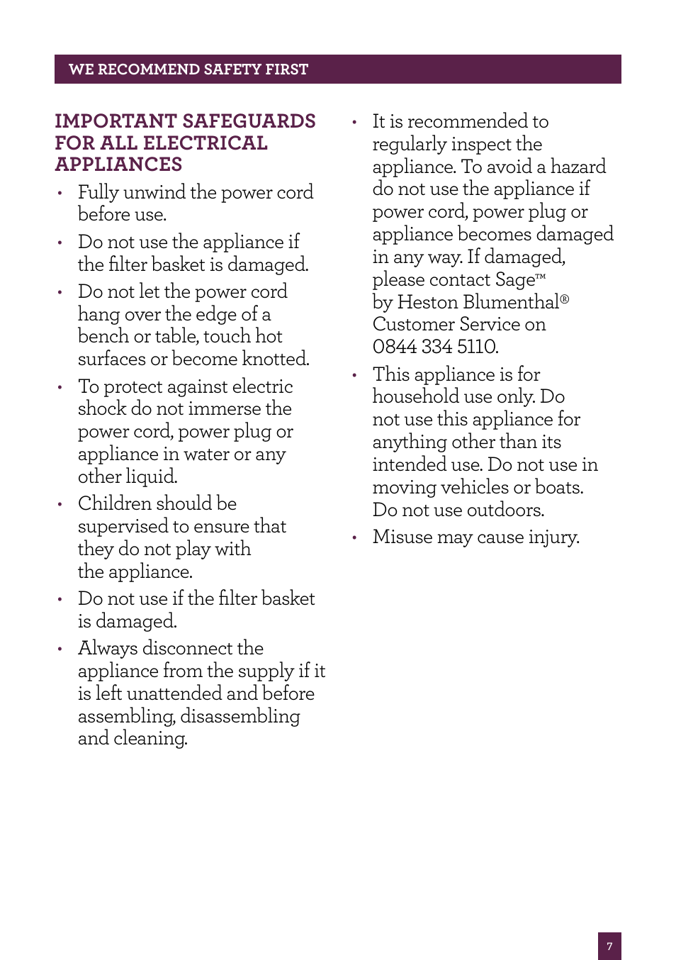 Sage Nutri Juicer Pro BJE820UK User Manual | Page 8 / 48