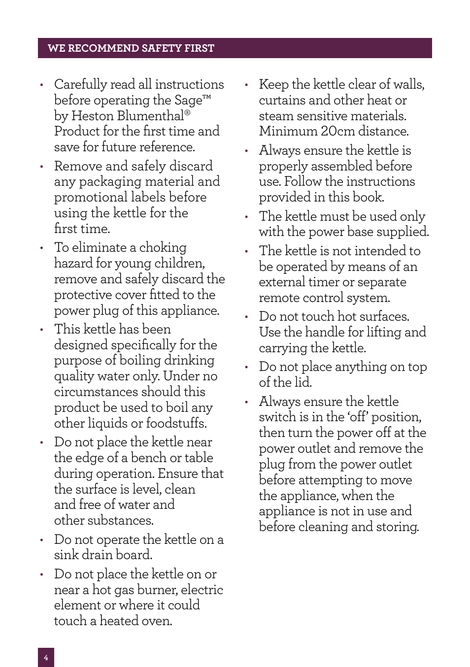 Sage Soft Open Kettle BKE590UK User Manual | Page 5 / 12