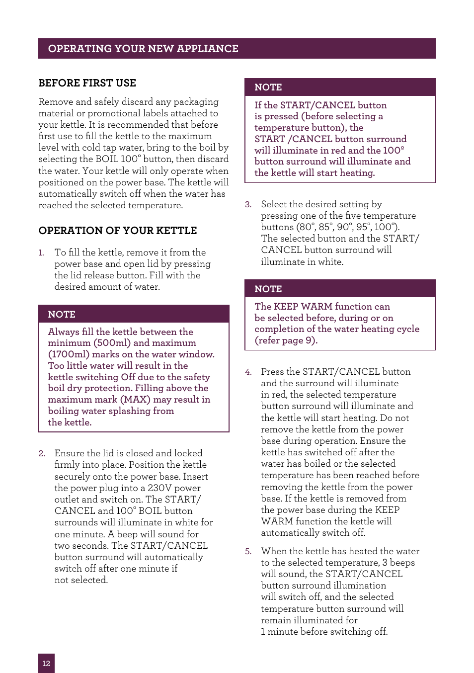 Sage Smart Kettle BKE820UK User Manual | Page 13 / 16
