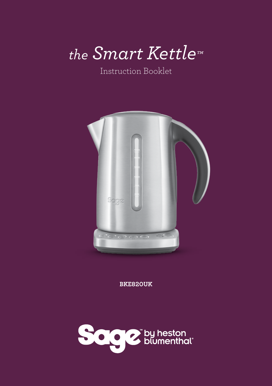 Smart kettle | Sage Smart Kettle BKE820UK User Manual | Page 2 / 16