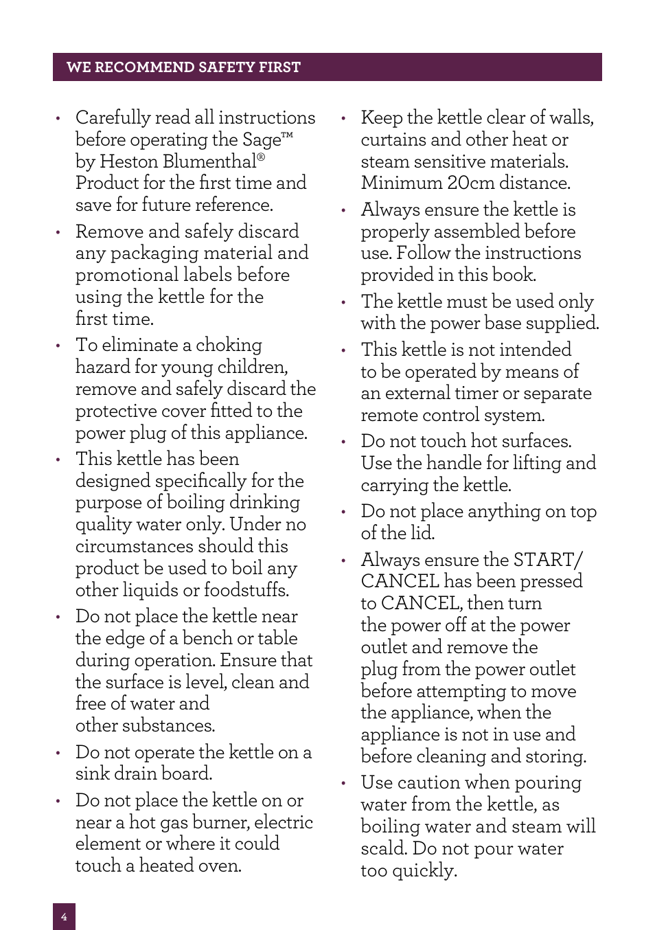 Sage Smart Kettle BKE820UK User Manual | Page 5 / 16