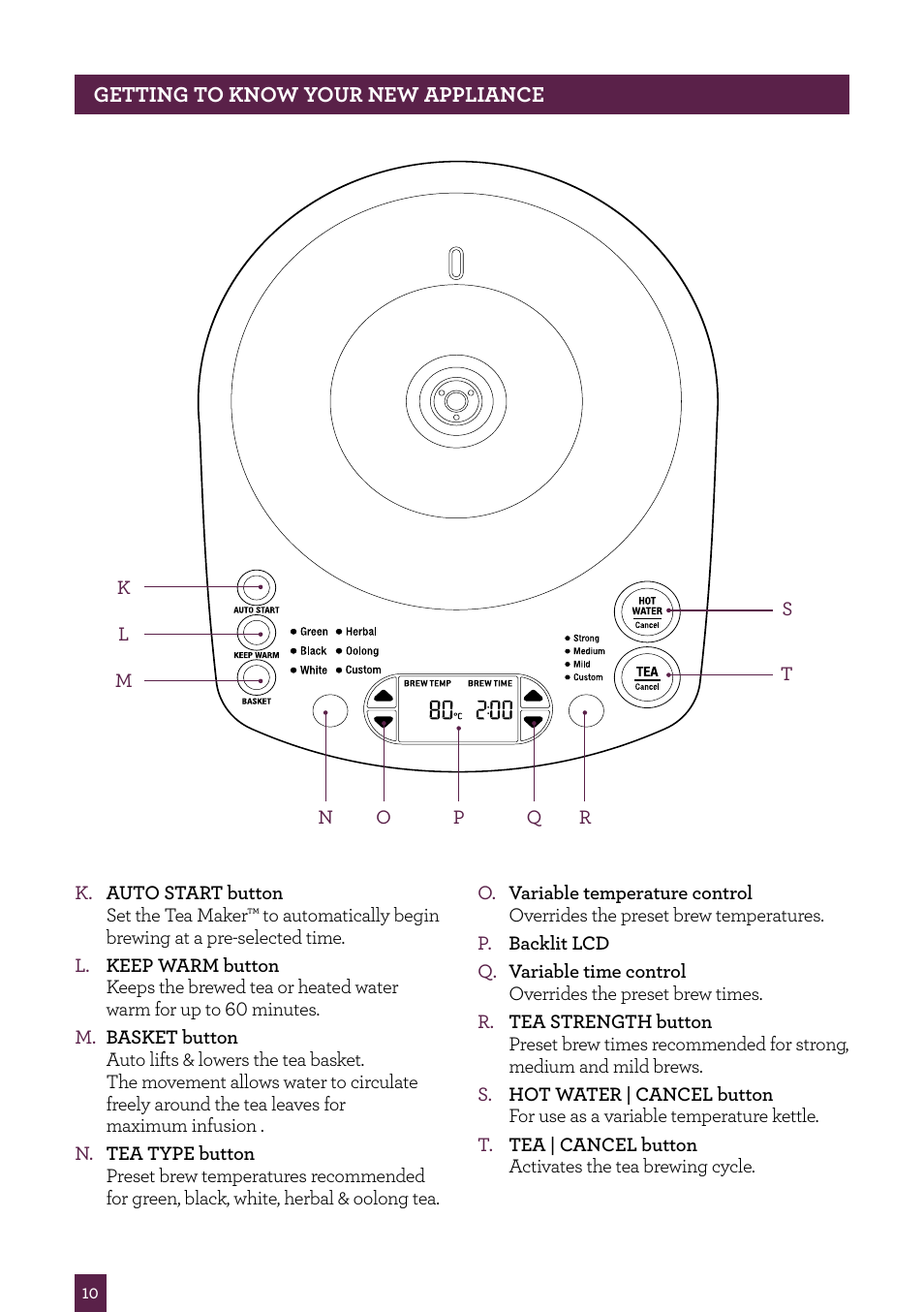 Sage Tea Maker BTM800UK User Manual | Page 11 / 32