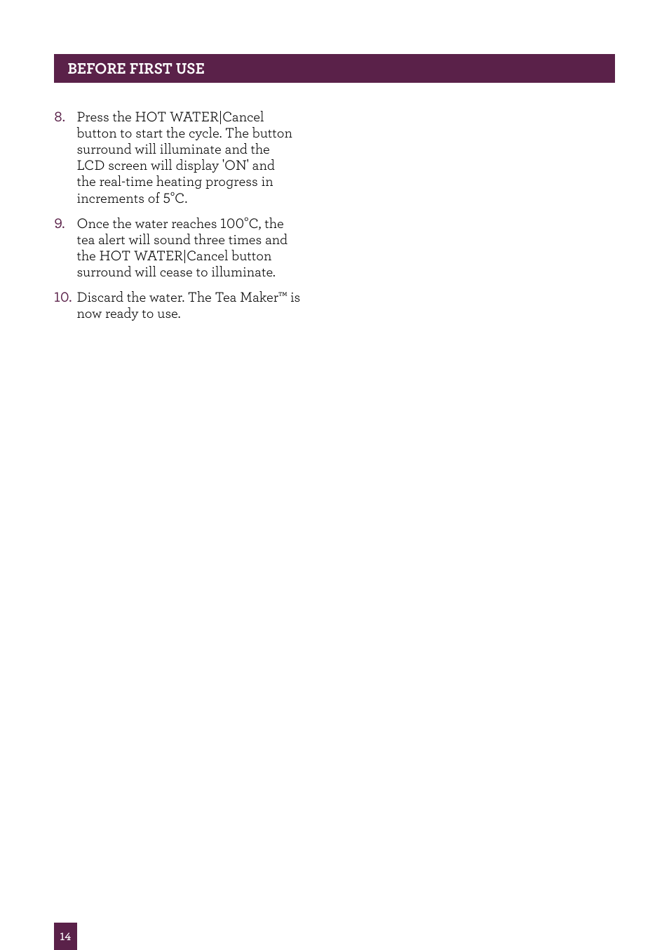 Sage Tea Maker BTM800UK User Manual | Page 15 / 32