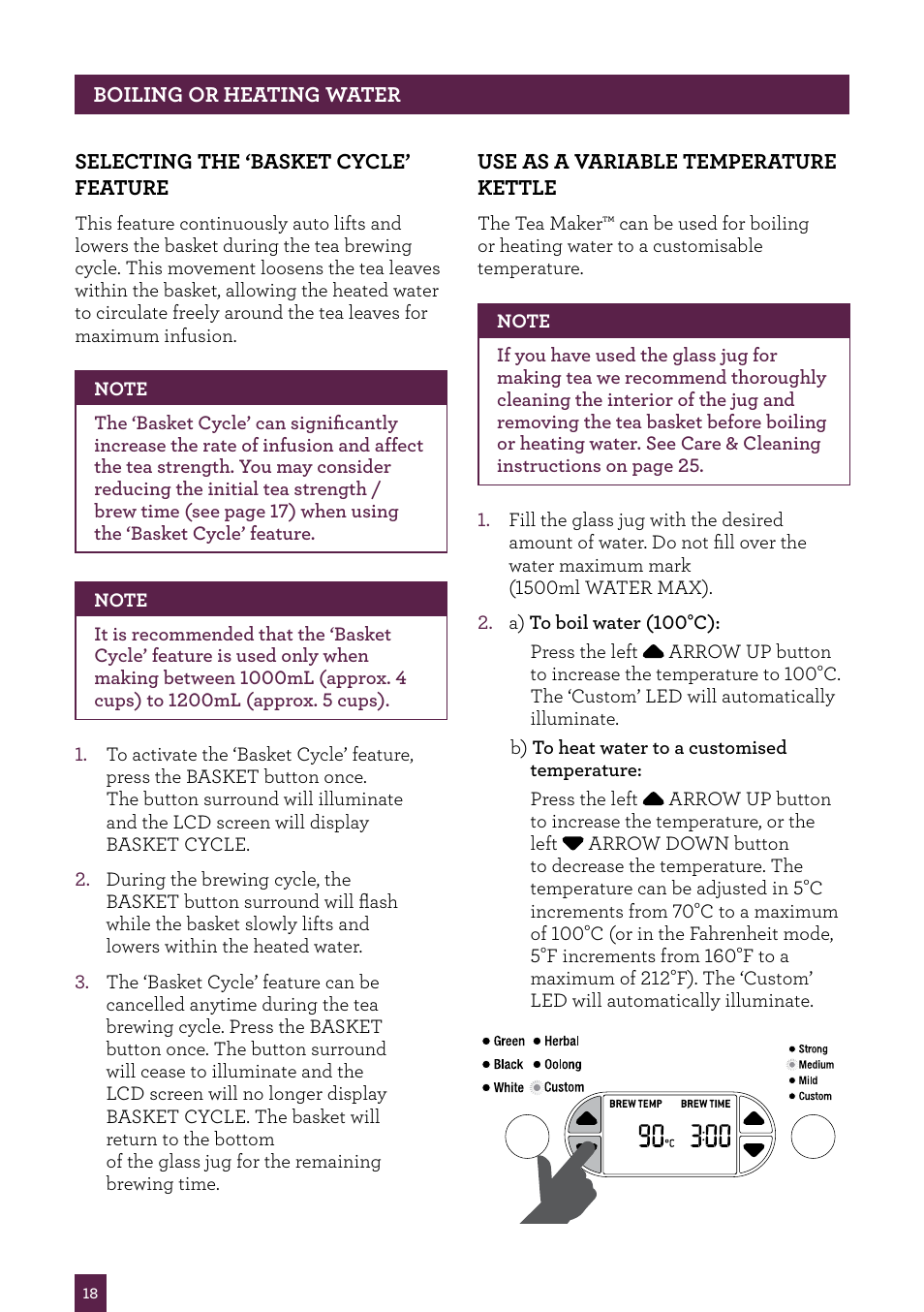 Sage Tea Maker BTM800UK User Manual | Page 19 / 32