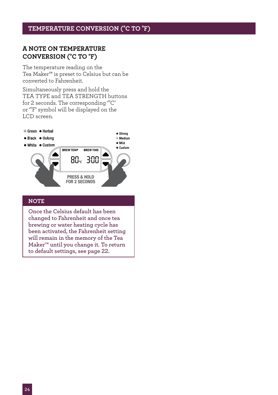 Sage Tea Maker BTM800UK User Manual | Page 25 / 32