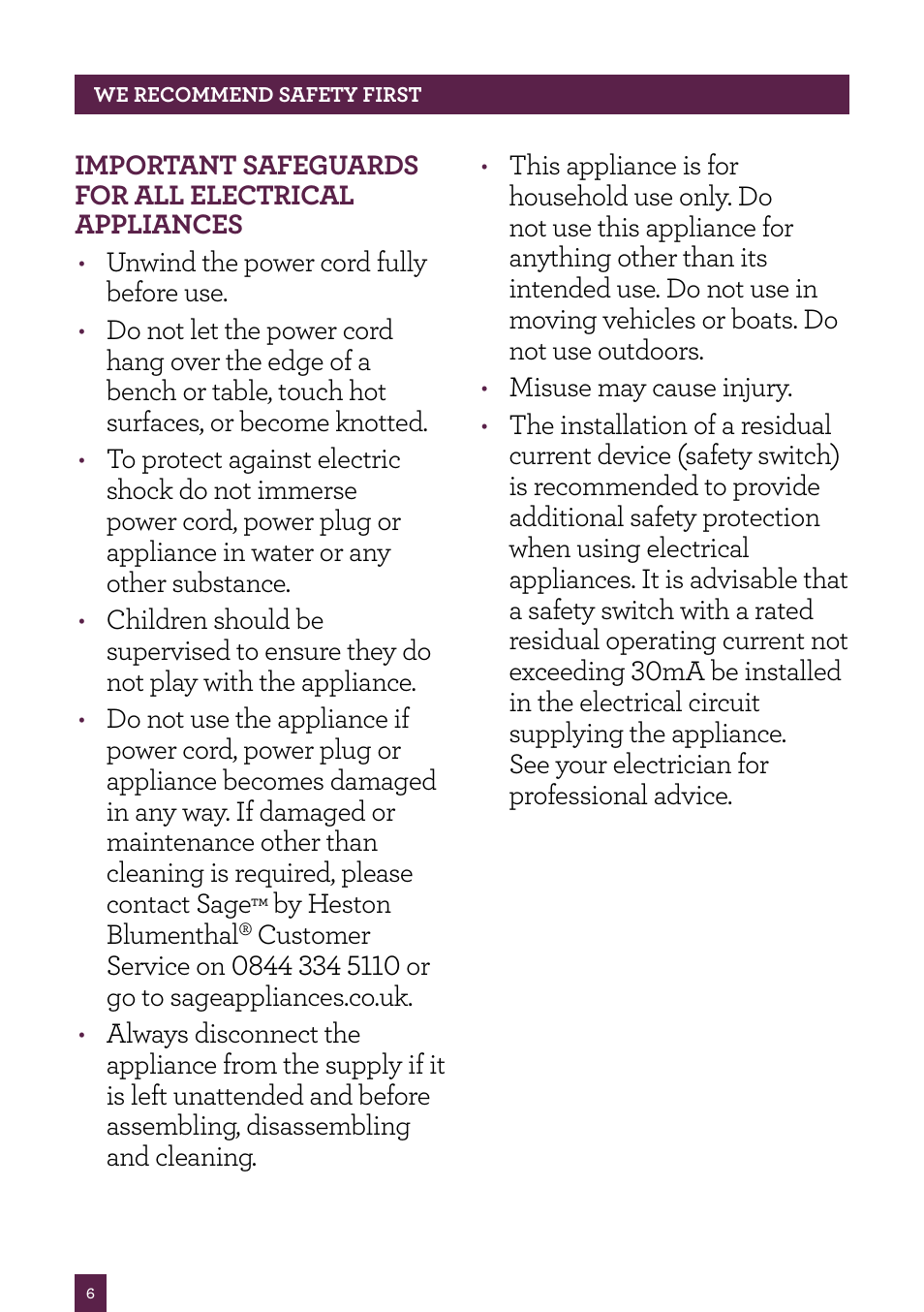 Sage Barista Express BES870UK User Manual | Page 7 / 36