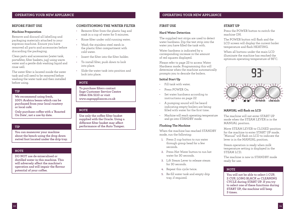 Sage Oracle BES980UK User Manual | Page 7 / 22
