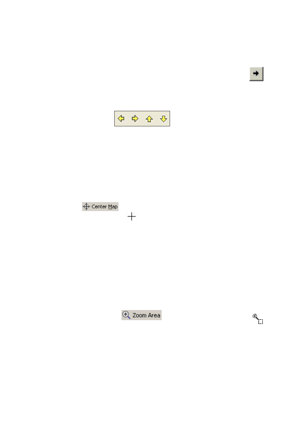 Moving around the master map, Pan arrows center map zoom area | Brunton MapCreate 6 User Manual | Page 50 / 108