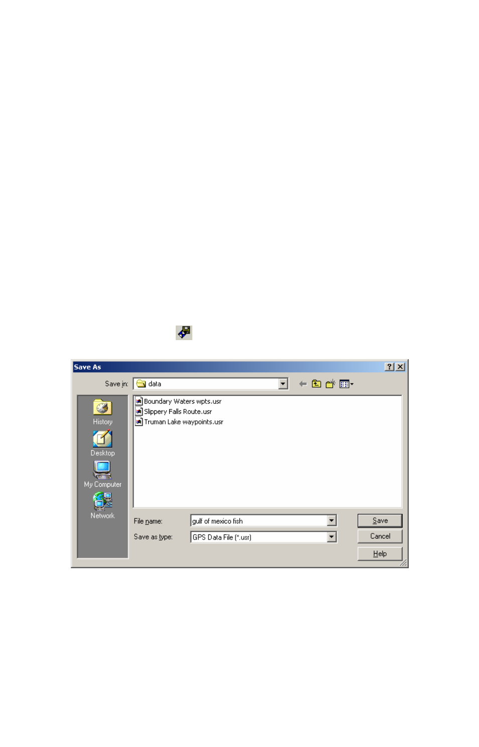 Saving a gps data file | Brunton MapCreate 6 User Manual | Page 67 / 108