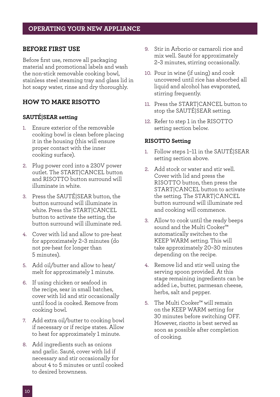 Sage Multi Cooker BRC600UK User Manual | Page 11 / 28