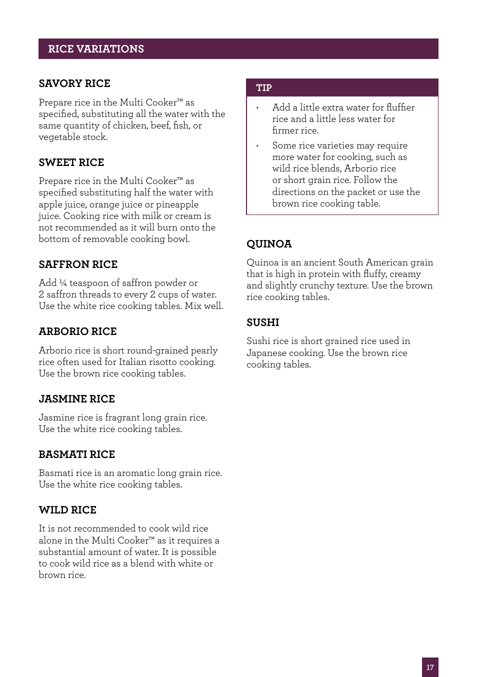 Sage Multi Cooker BRC600UK User Manual | Page 18 / 28