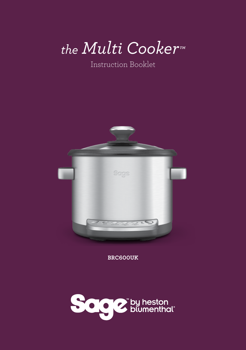 Multi cooker | Sage Multi Cooker BRC600UK User Manual | Page 2 / 28