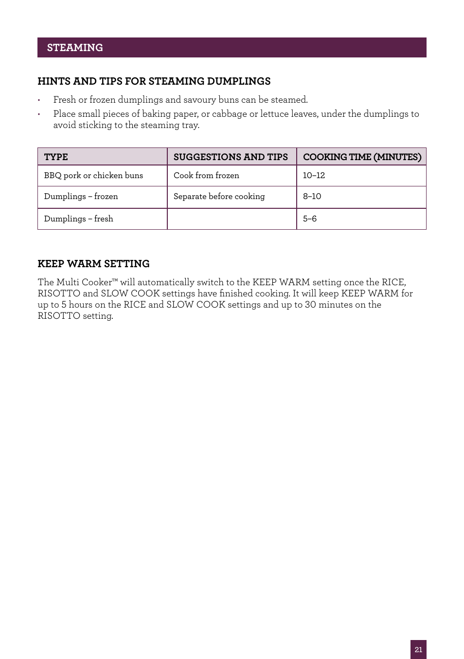 Sage Multi Cooker BRC600UK User Manual | Page 22 / 28