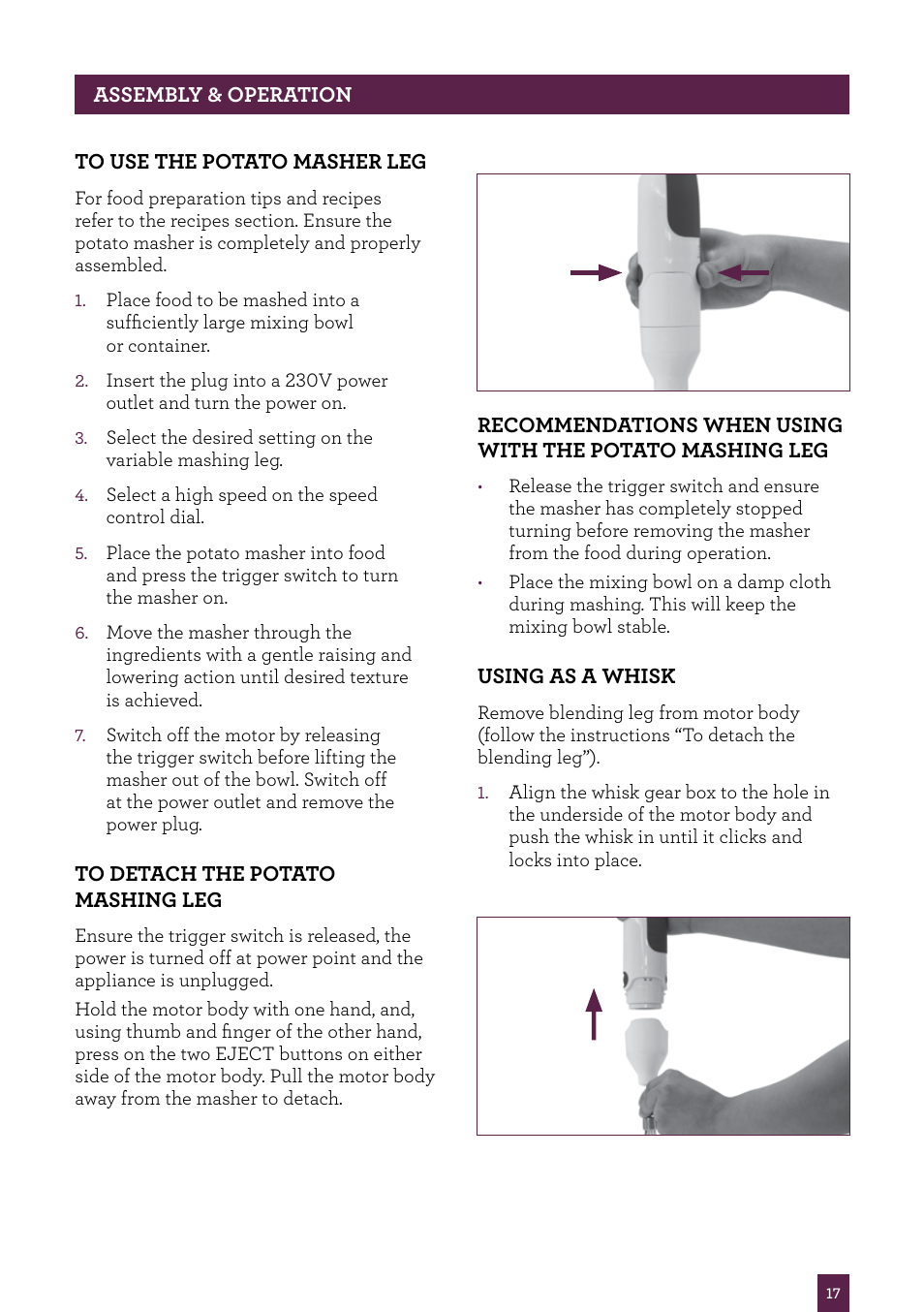 Sage Control Grip All In One BSB530UK User Manual | Page 18 / 42