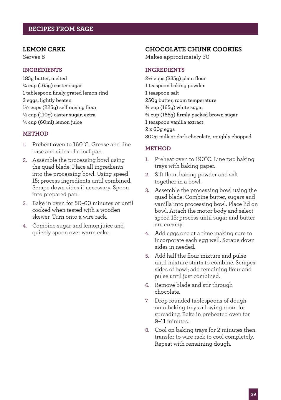 Sage Control Grip All In One BSB530UK User Manual | Page 40 / 42