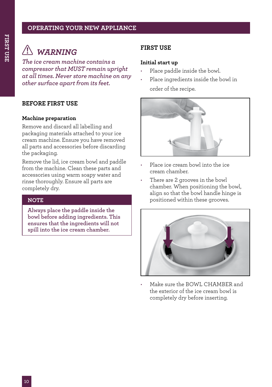 Warning | Sage Smart Scoop BCI600UK User Manual | Page 11 / 38