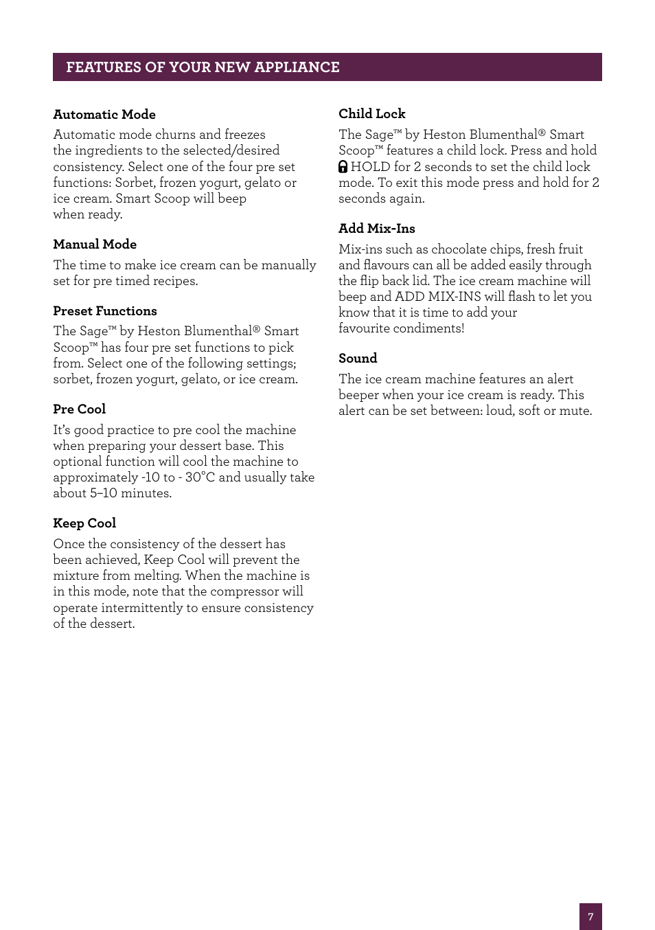 Sage Smart Scoop BCI600UK User Manual | Page 8 / 38
