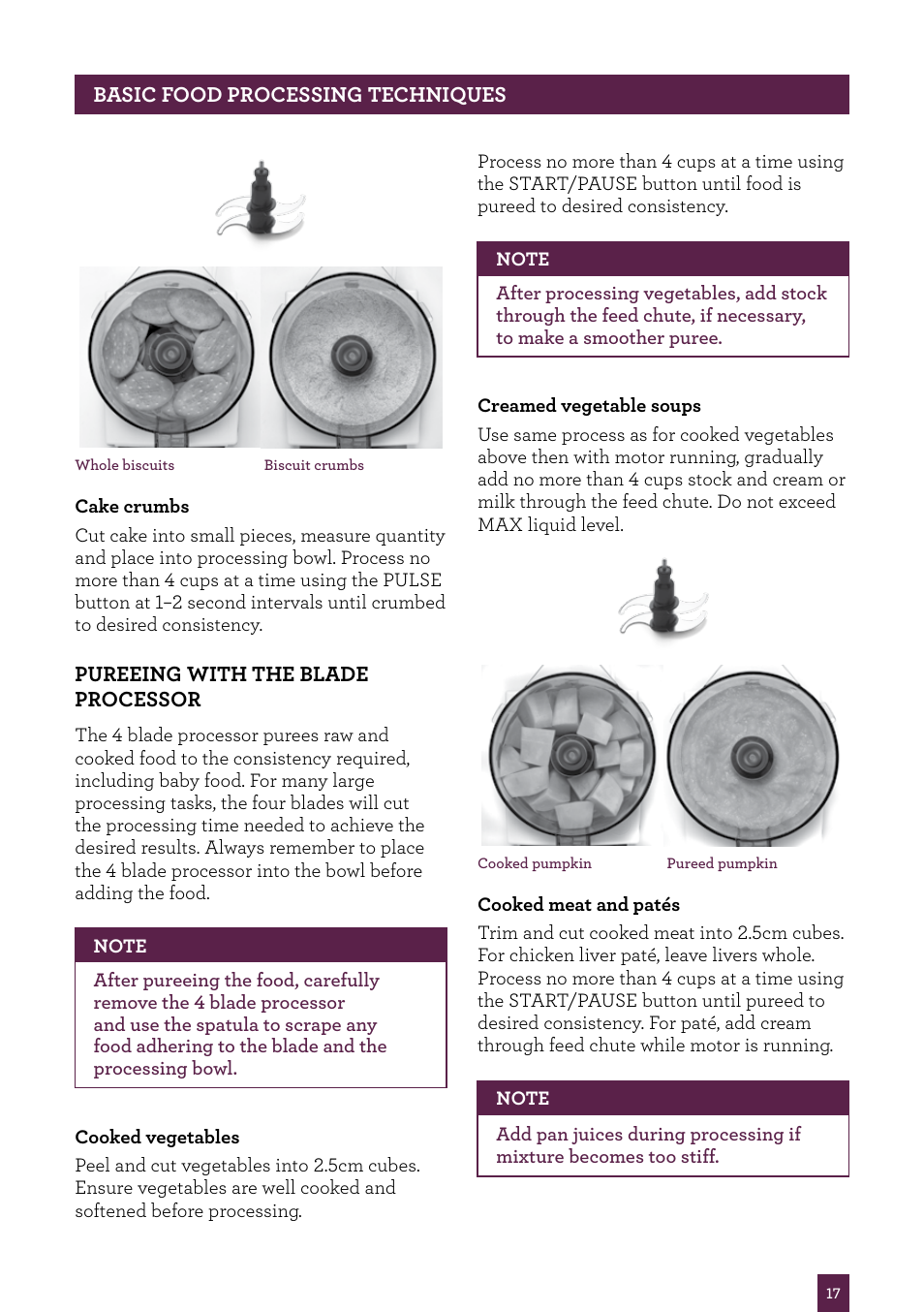 Sage Kitchen Wizz Pro BFP800UK User Manual | Page 18 / 54