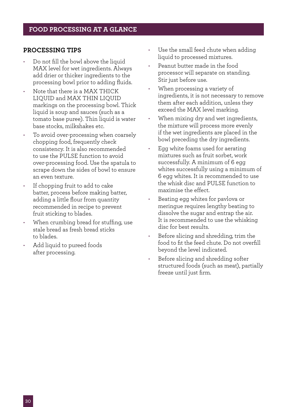 Sage Kitchen Wizz Pro BFP800UK User Manual | Page 31 / 54