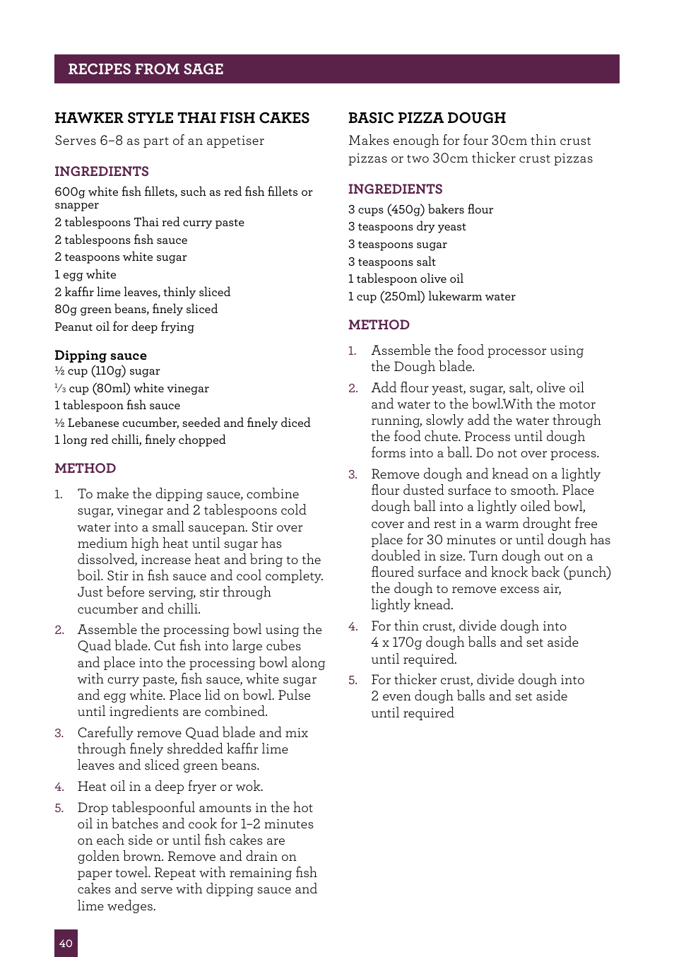 Sage Kitchen Wizz Pro BFP800UK User Manual | Page 41 / 54