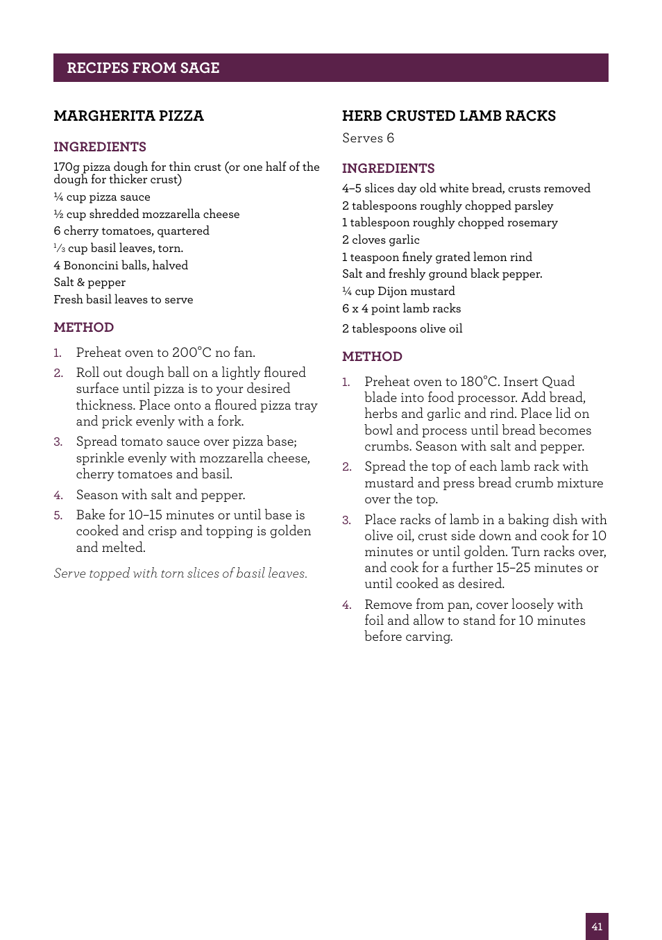 Sage Kitchen Wizz Pro BFP800UK User Manual | Page 42 / 54