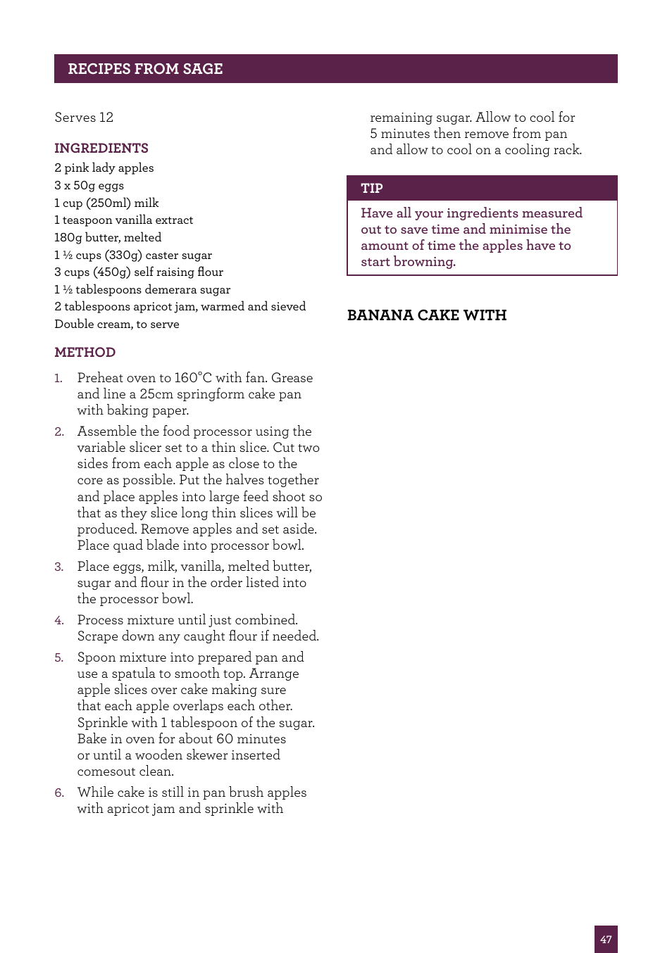 Sage Kitchen Wizz Pro BFP800UK User Manual | Page 48 / 54
