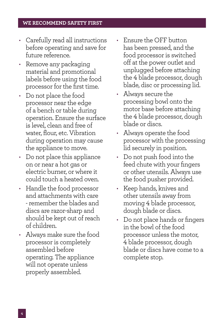 Sage Kitchen Wizz Pro BFP800UK User Manual | Page 5 / 54