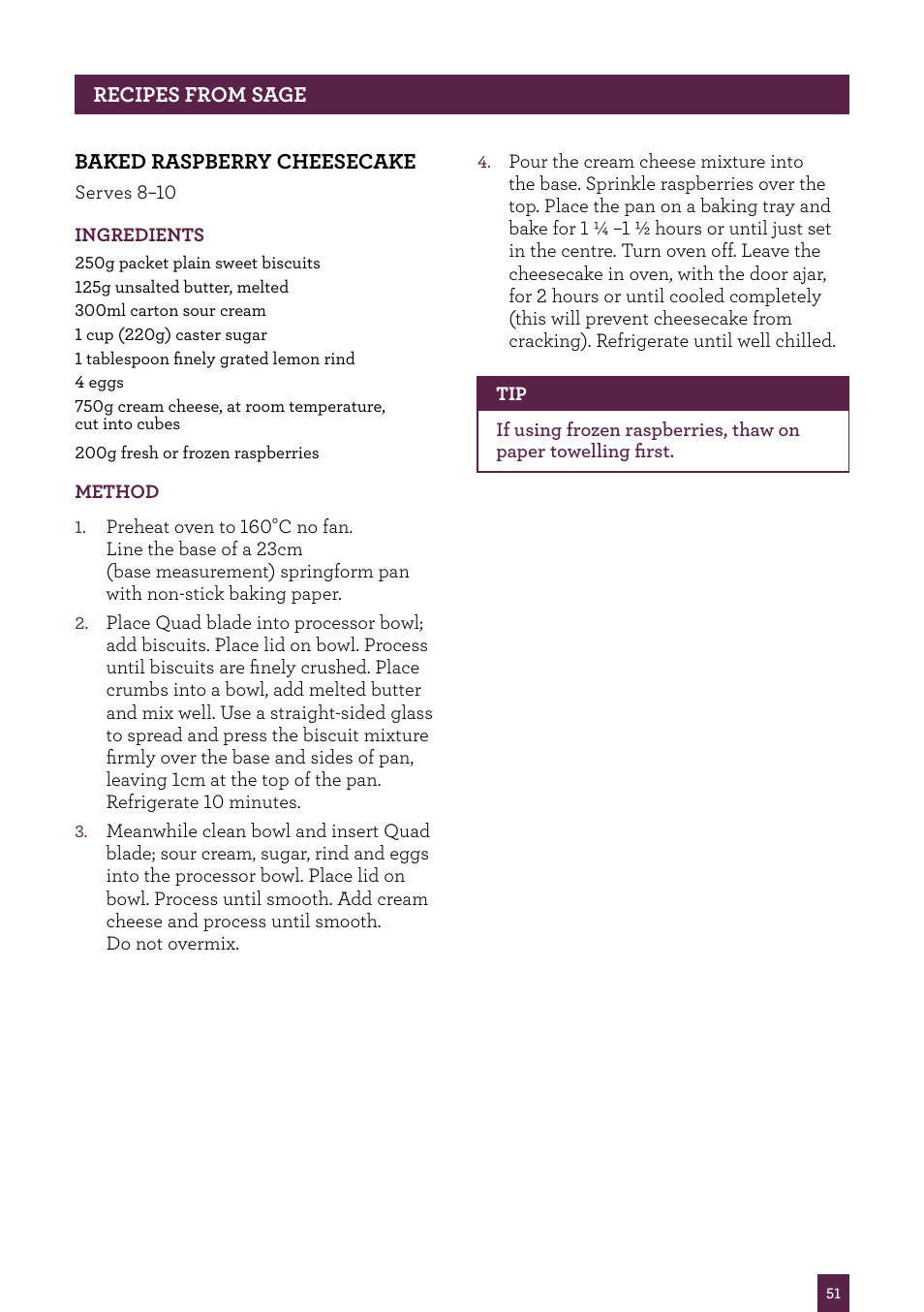 Sage Kitchen Wizz Pro BFP800UK User Manual | Page 52 / 54
