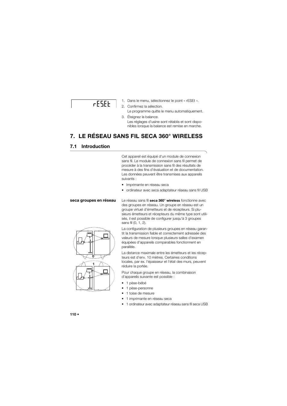 Le réseau sans fil seca 360° wireless, 1 introduction, Seca groupes en réseau | Seca 757 band_1 User Manual | Page 110 / 307