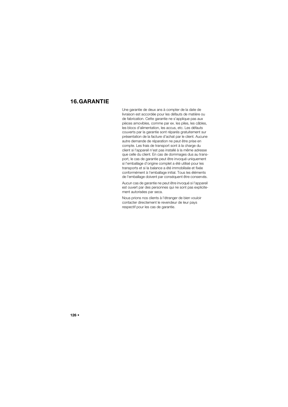 Garantie | Seca 757 band_1 User Manual | Page 126 / 307