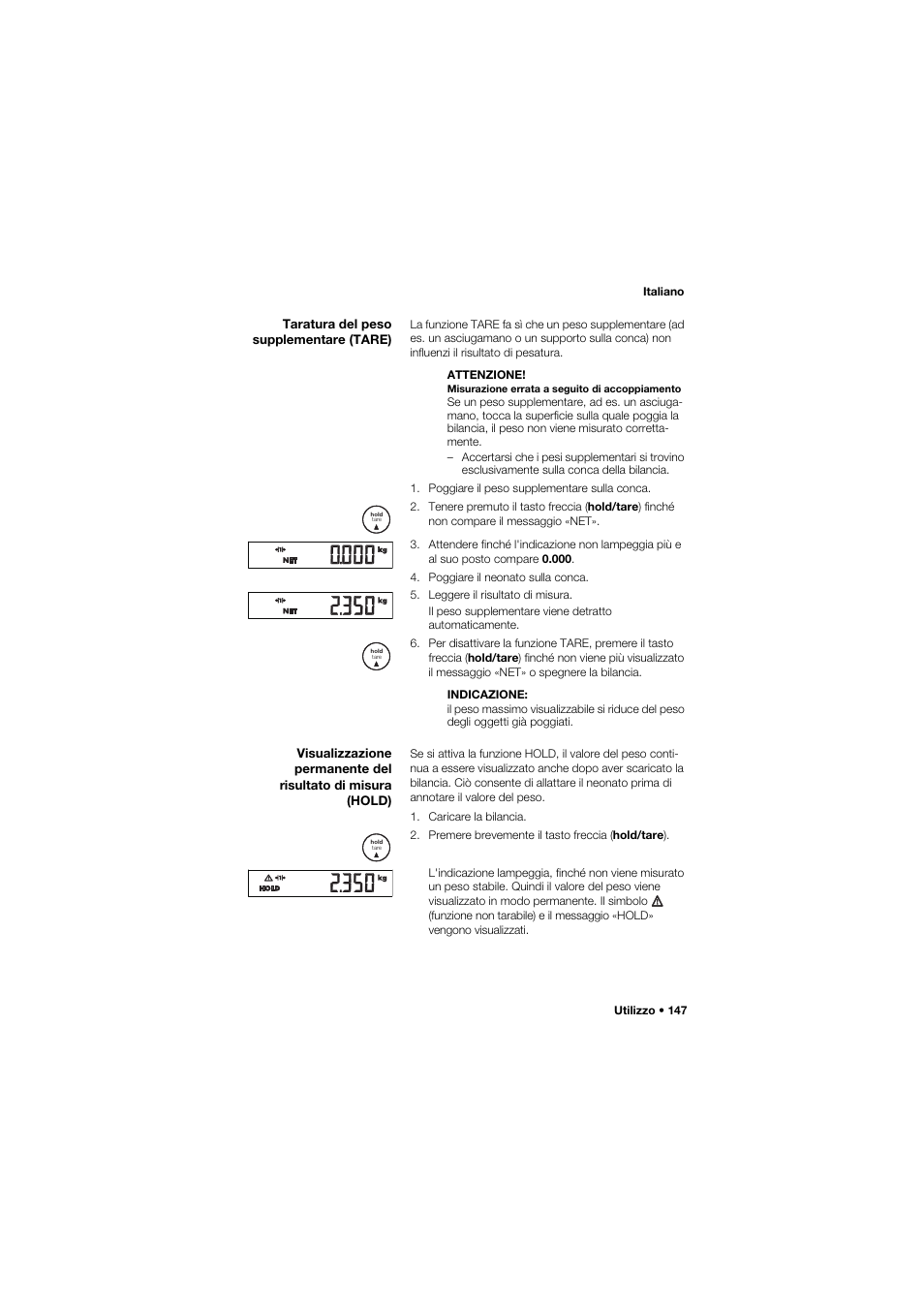 Taratura del peso supplementare (tare) | Seca 757 band_1 User Manual | Page 147 / 307