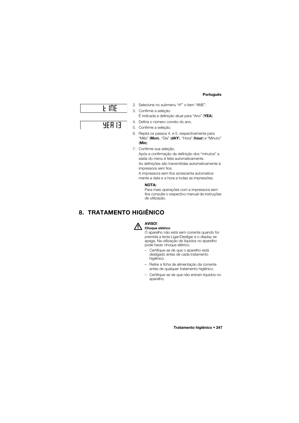 Tratamento higiênico | Seca 757 band_1 User Manual | Page 247 / 307