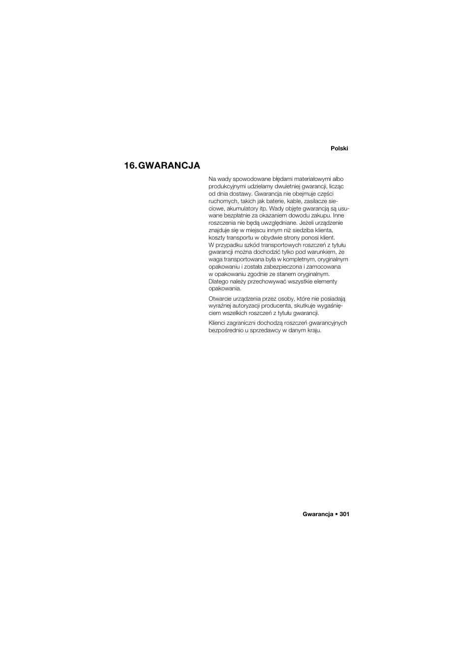 Gwarancja | Seca 757 band_1 User Manual | Page 301 / 307