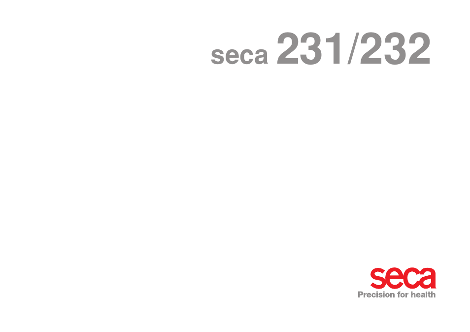 Seca 232 User Manual | 32 pages