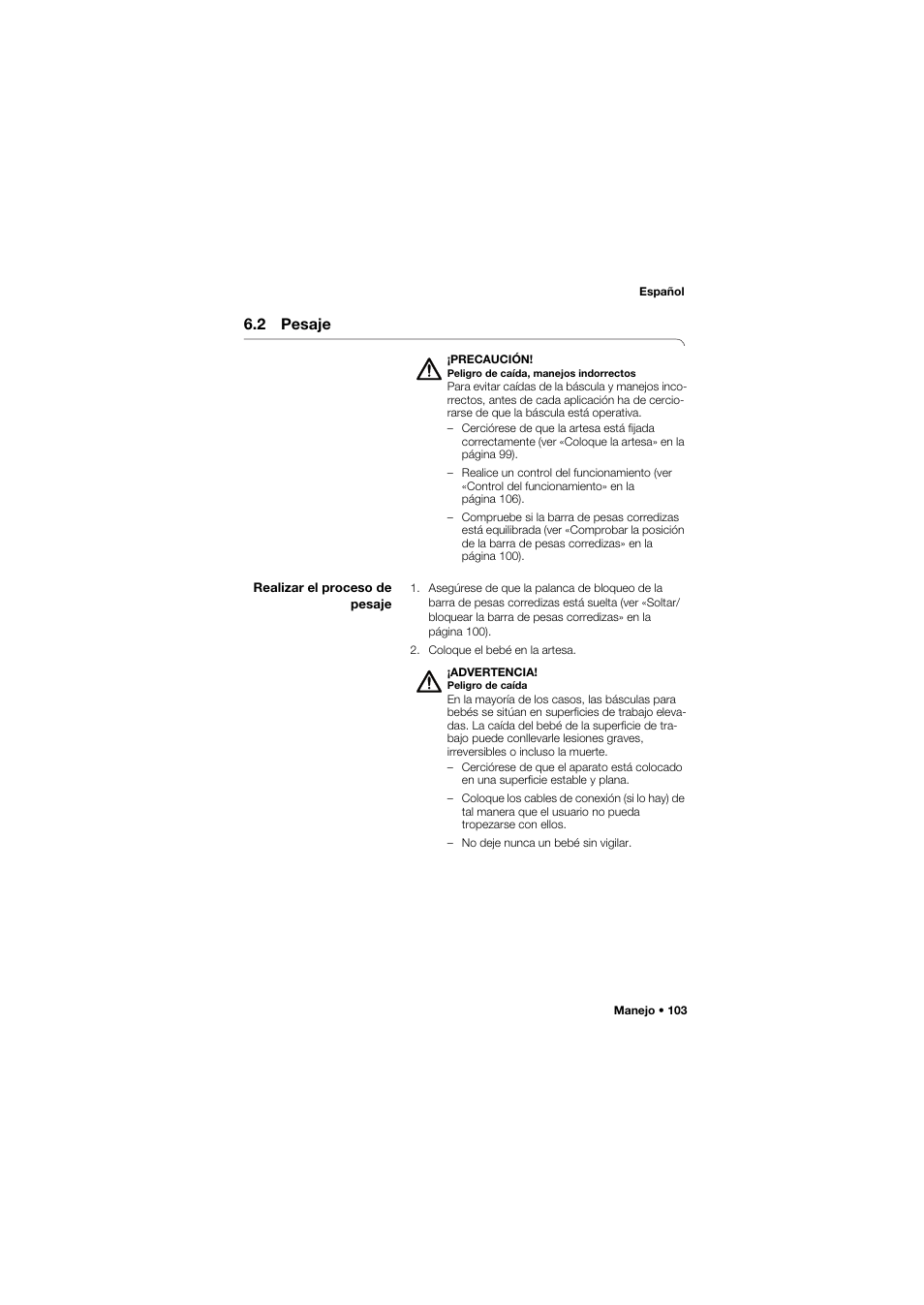 2 pesaje, Realizar el proceso de pesaje | Seca 745 band_1 User Manual | Page 103 / 164