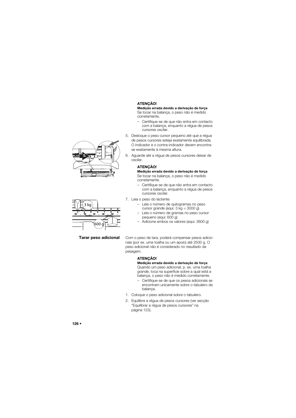 Tarar peso adicional | Seca 745 band_1 User Manual | Page 126 / 164
