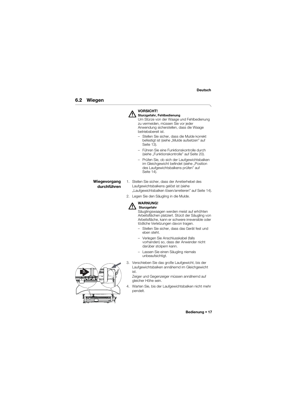 2 wiegen, Wiegevorgang durchführen | Seca 745 band_1 User Manual | Page 17 / 164
