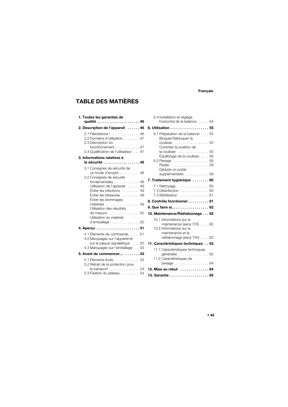 Seca 745 band_1 User Manual | Page 45 / 164