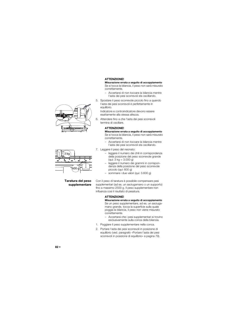 Taratura del peso supplementare | Seca 745 band_1 User Manual | Page 82 / 164