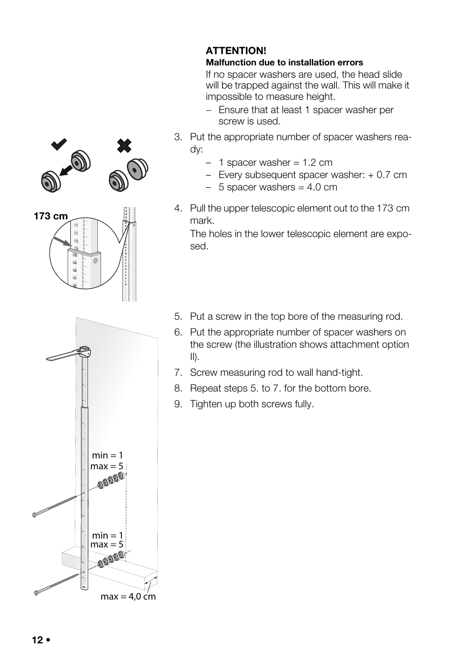 Seca 201_inch User Manual | Page 12 / 24