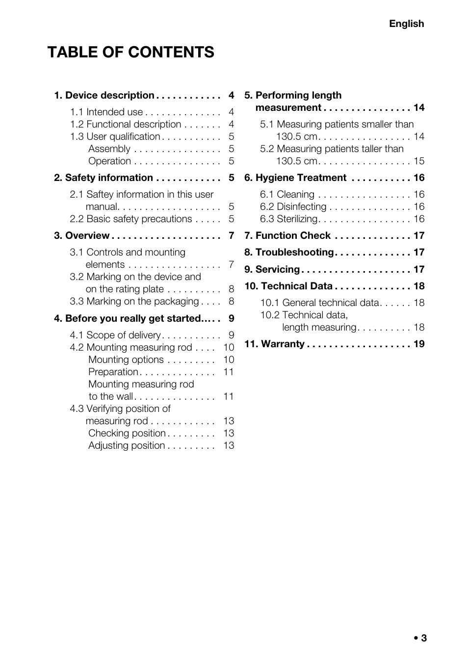 Seca 201_inch User Manual | Page 3 / 24