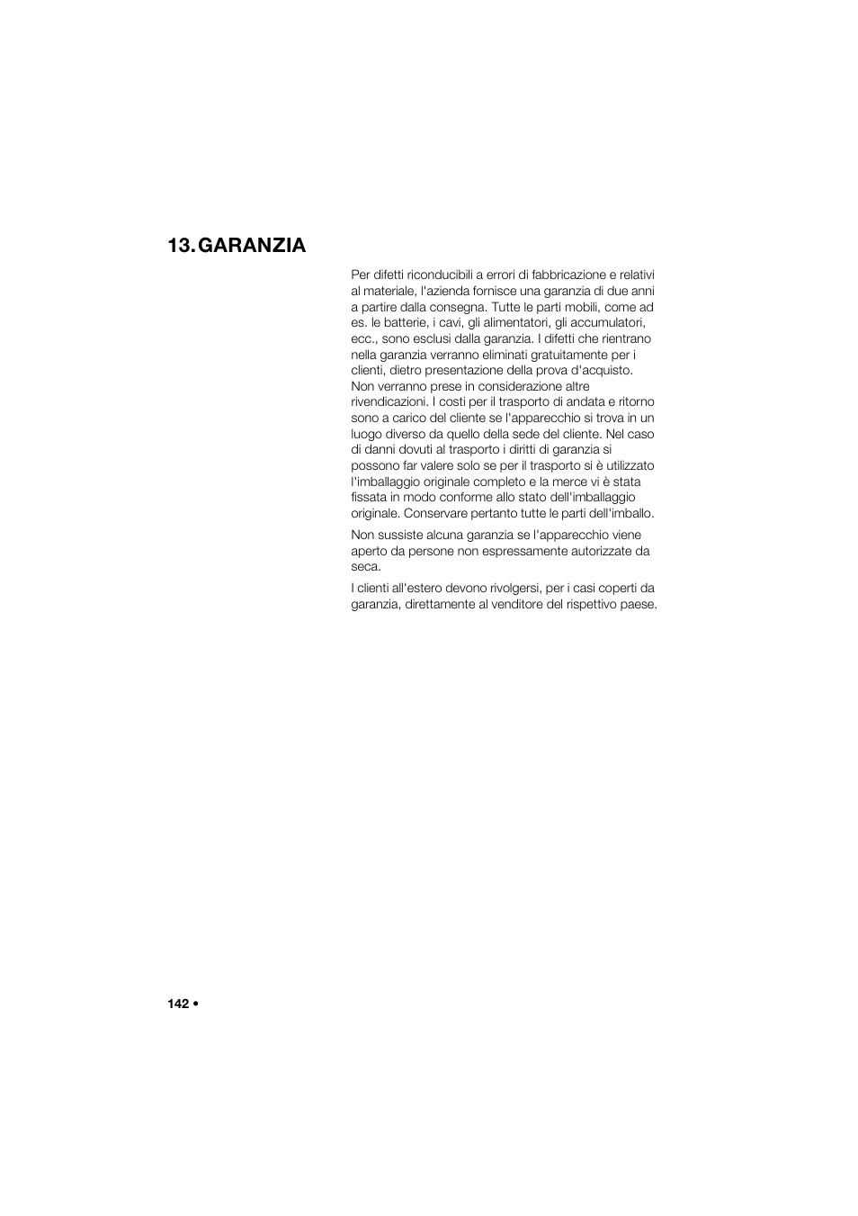 Garanzia | Seca 274 band_1 User Manual | Page 142 / 255