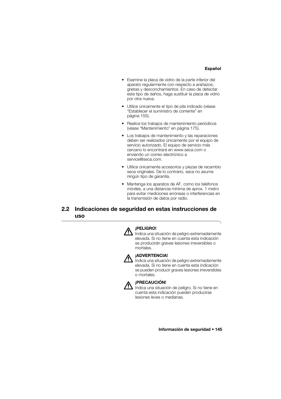 Seca 274 band_1 User Manual | Page 145 / 255