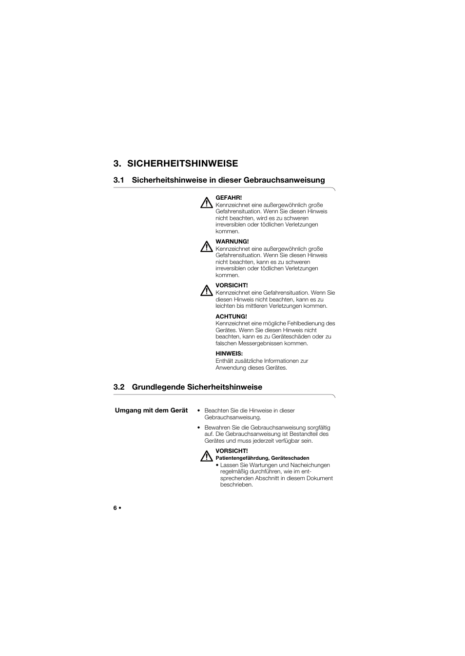 Sicherheitshinweise, 1 sicherheitshinweise in dieser gebrauchsanweisung, 2 grundlegende sicherheitshinweise | Umgang mit dem gerät | Seca 762 User Manual | Page 6 / 156