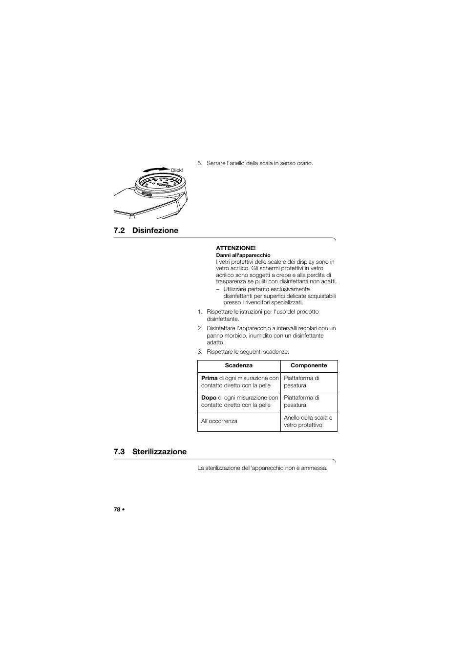 2 disinfezione, 3 sterilizzazione | Seca 762 User Manual | Page 78 / 156