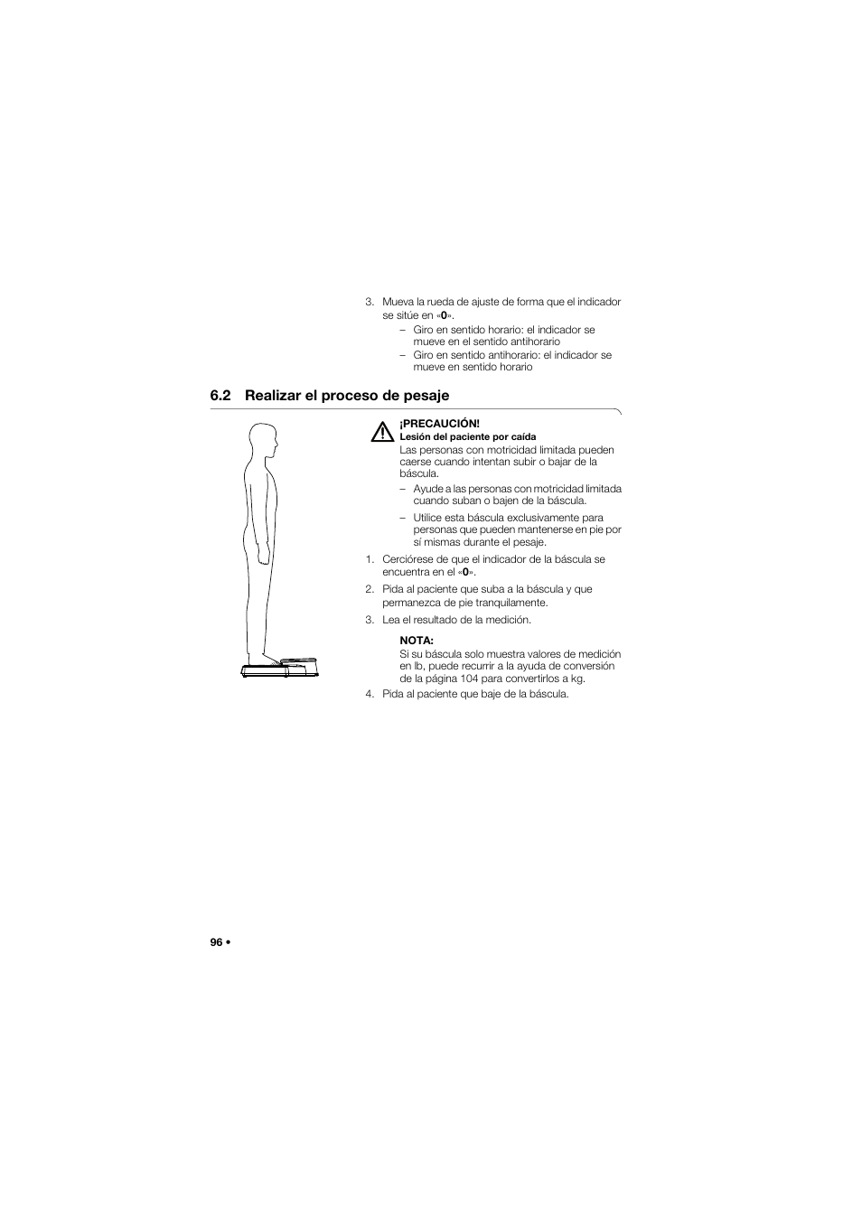 2 realizar el proceso de pesaje | Seca 762 User Manual | Page 96 / 156