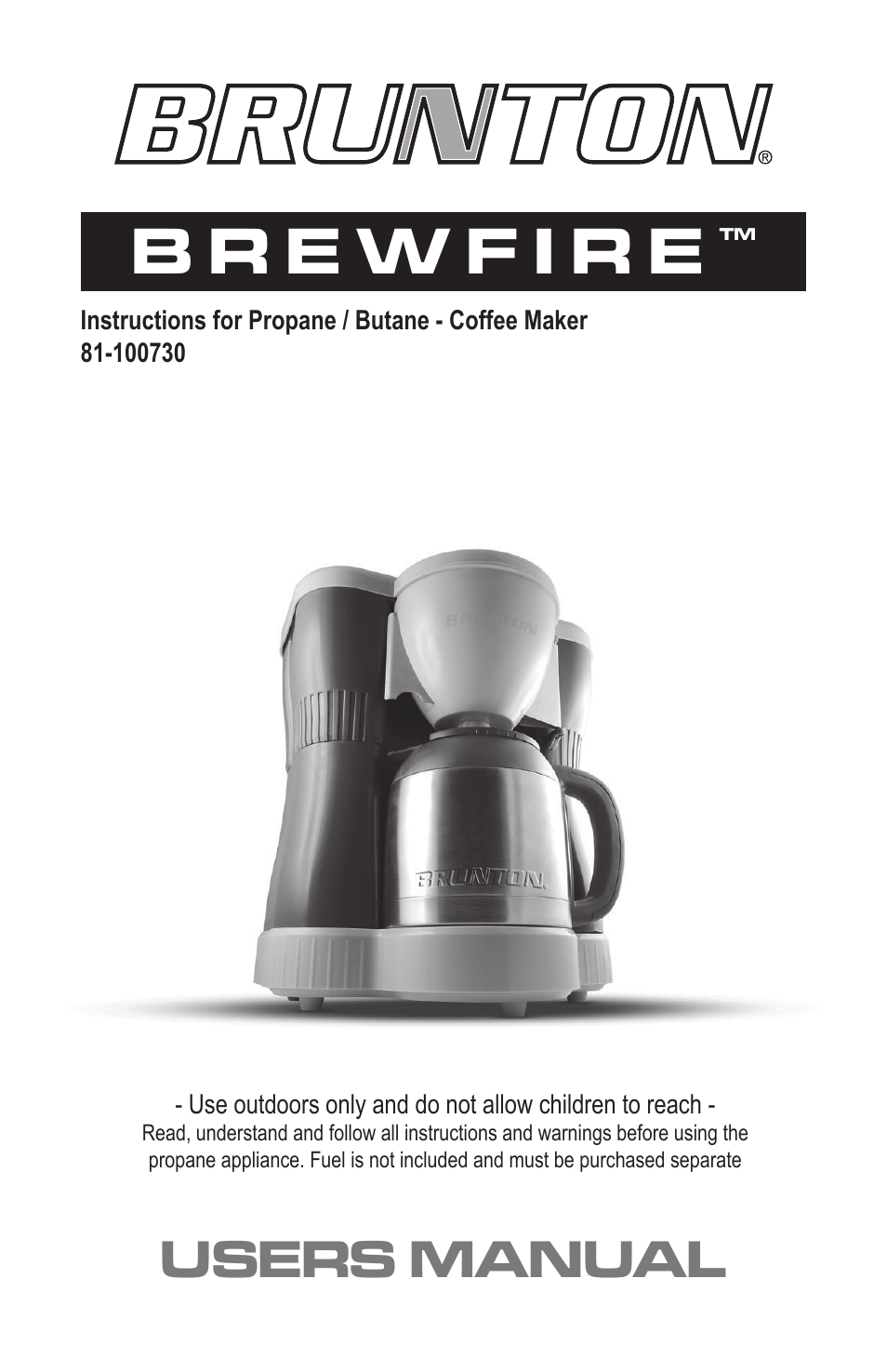 Brunton Brewfire 81-100730 User Manual | 8 pages