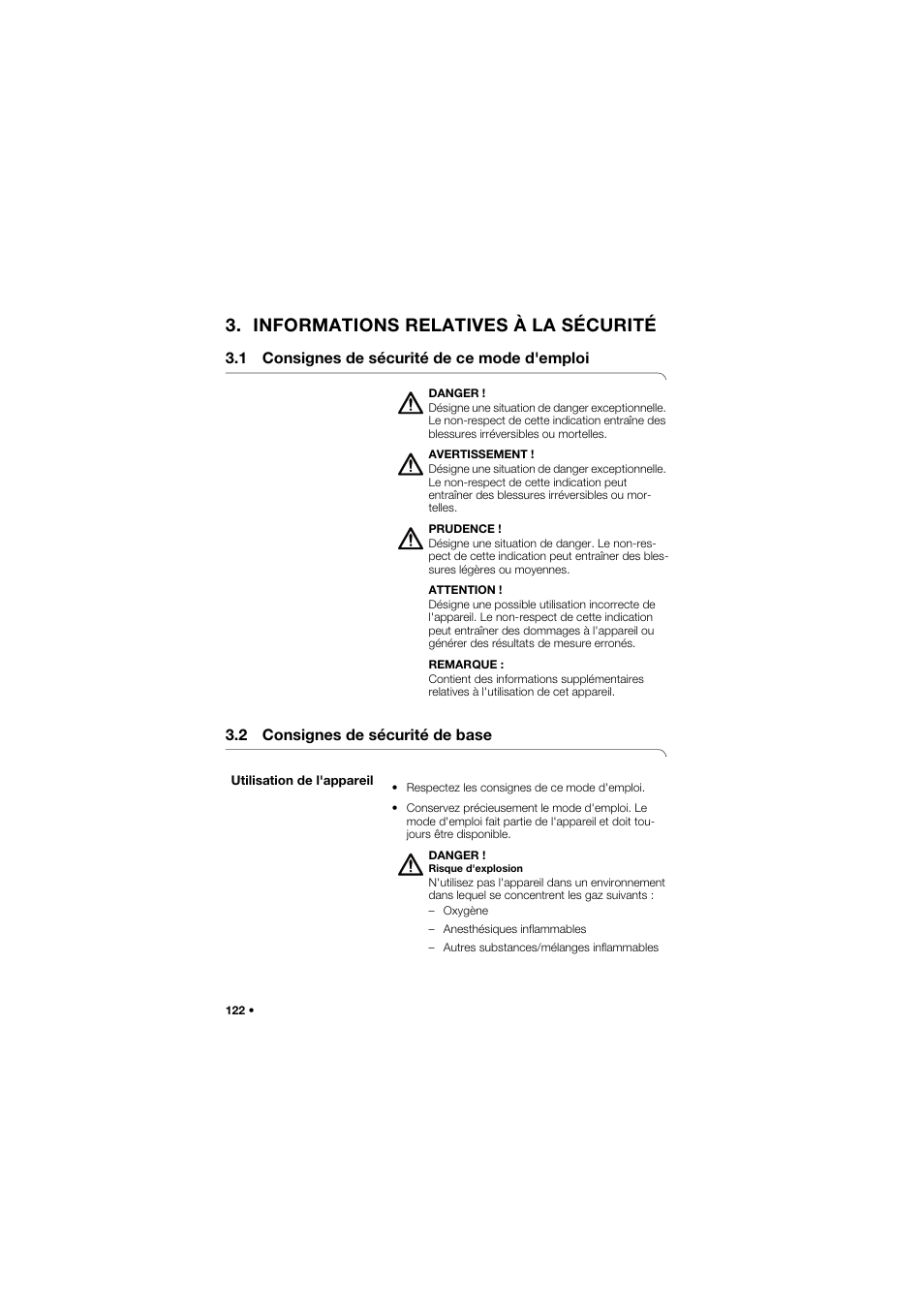 Informations relatives à la sécurité, 1 consignes de sécurité de ce mode d'emploi, 2 consignes de sécurité de base | Utilisation de l'appareil | Seca 645 band_1 User Manual | Page 122 / 417