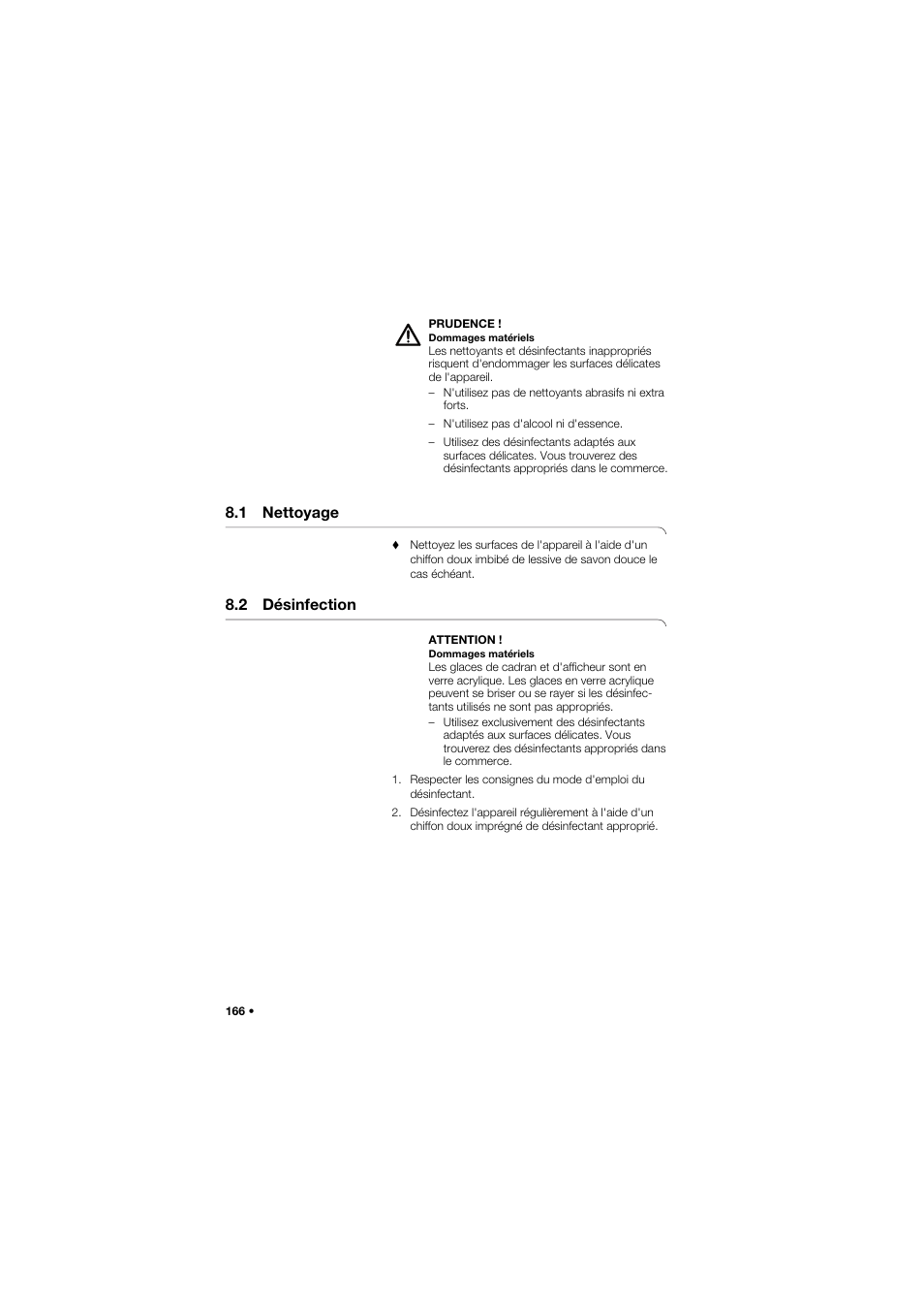 1 nettoyage, 2 désinfection | Seca 645 band_1 User Manual | Page 166 / 417