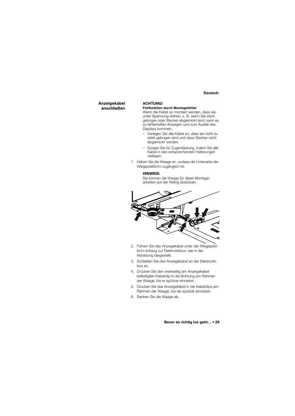 Anzeigekabel anschließen | Seca 645 band_1 User Manual | Page 29 / 417